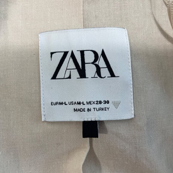 Zara Women’s Notched Lapel Grey Blazer Sz M-L Office Attire - Picture 6 of 8